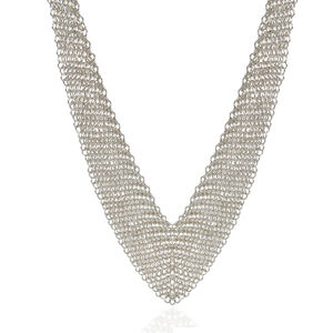 Tiffany & Co. Sterling Silver  Elsa Peretti Mesh Bib Necklace
